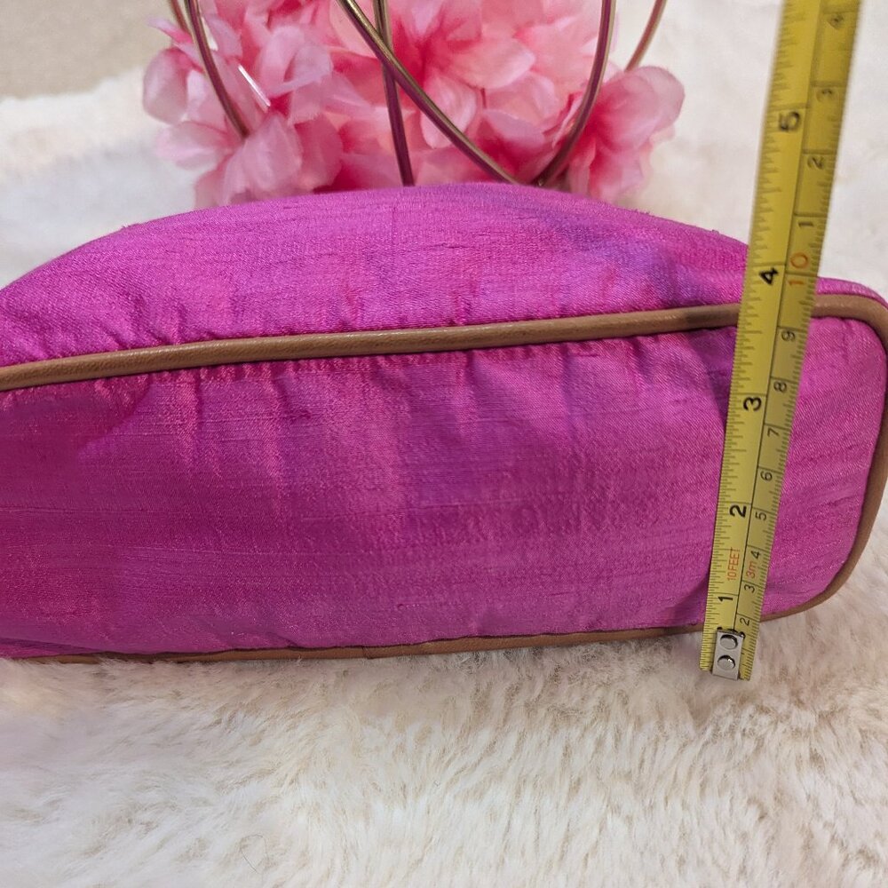 Hermes Hot Pink 100% Silk Bolide Pouch/ Bag - Picture 16 of 16